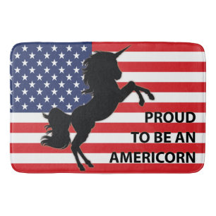4e juli Amerikaanse patriottische unicorn Verenigd Badmat