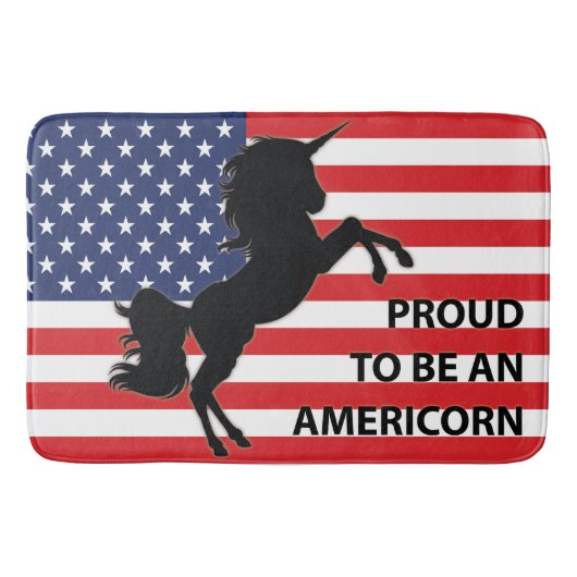 4e juli Amerikaanse patriottische unicorn Verenigd Badmat (Voorkant)