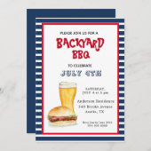 4e juli Backyard BBQ party Aankondiging (Voorkant / Achterkant)