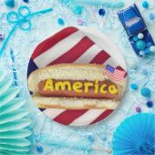 4e juli BBQ Papieren Bordje (Feest)