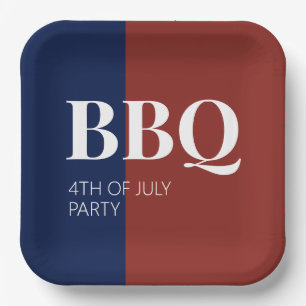 4e juli BBQ Party Papieren Bordje