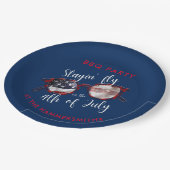 4e juli BBQ Party Papieren Bordje (Gekanteld)