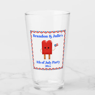 4e juli Cute Patriotic Popsicle Beer Pint Glas