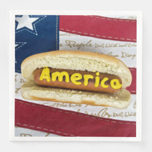 4e juli feestdag hotdog servet