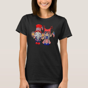 4e juli Gnomes patriottic American Flag Cute Gn T-shirt