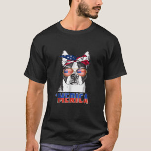 4e juli Hondenliefhebber patriot Boston Terrier T-shirt