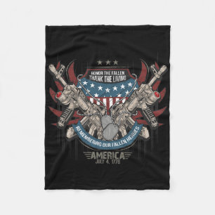 4e juli militair veteraan Indepe Patriotic America Fleece Deken
