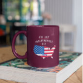 4e JULI - Onafhankelijkheidsdag ontwerp Tweekleurige Koffiemok