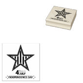 4e juli Onafhankelijkheidsdag Rubber Stamp Rubberstempel (Gestempeld)