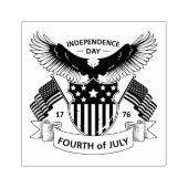 4e juli Onafhankelijkheidsdag Rubber Stamp Rubberstempel (Afrduk)