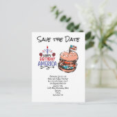 4e juli Opslaan van de dag van de Onafhankelijkhei Briefkaart (Staand voorkant)