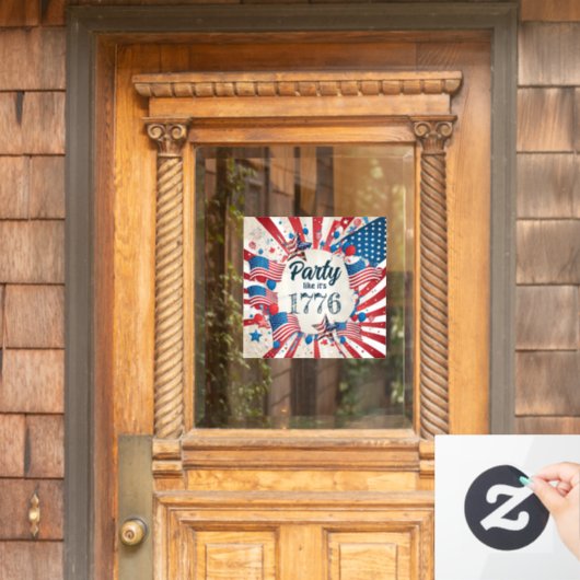 4e juli Partij Raamsticker (Huis Deur)