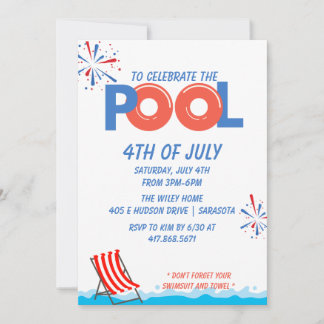 4e juli Pool Party Save The Date