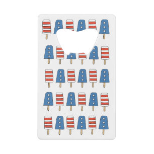 4e juli Popsicles 4e juli Onafhankelijkheidsdag Kredietkaart Flessenopener