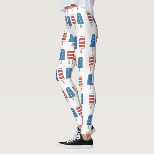 4e juli Popsicles 4e juli Onafhankelijkheidsdag Leggings (Links)