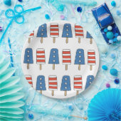 4e juli Popsicles 4e juli Onafhankelijkheidsdag Papieren Bordje (Feest)