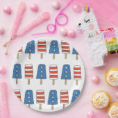 4e juli Popsicles 4e juli Onafhankelijkheidsdag Papieren Bordje (Feest)