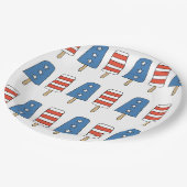 4e juli Popsicles 4e juli Onafhankelijkheidsdag Papieren Bordje (Gekanteld)