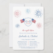 4e juli - Rood Wit Blauwhuwelijk repetitie Kaart (Voorkant)