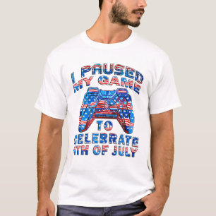 4e juli T Video Game Gamer Kinder jongens Mannen V T-shirt