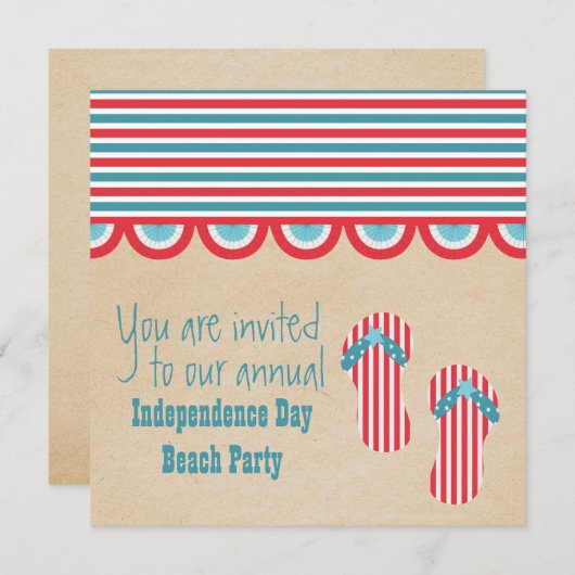 4e juli Uitnodiging (Voorkant / Achterkant)