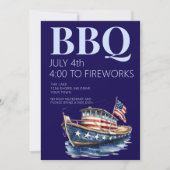 4e juli Uitnodiging BBQ Party (Voorkant)