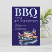 4e juli Uitnodiging BBQ Party (Staand voorkant)