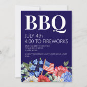 4e juli Uitnodiging BBQ Party (Voorkant)