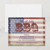4e juli Uitnodiging BBQ Party (Voorkant / Achterkant)