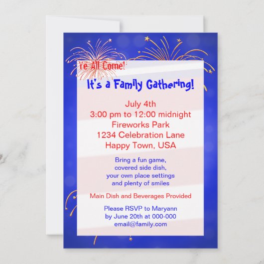 4e juli Uitnodiging tot reünie (Achterkant)