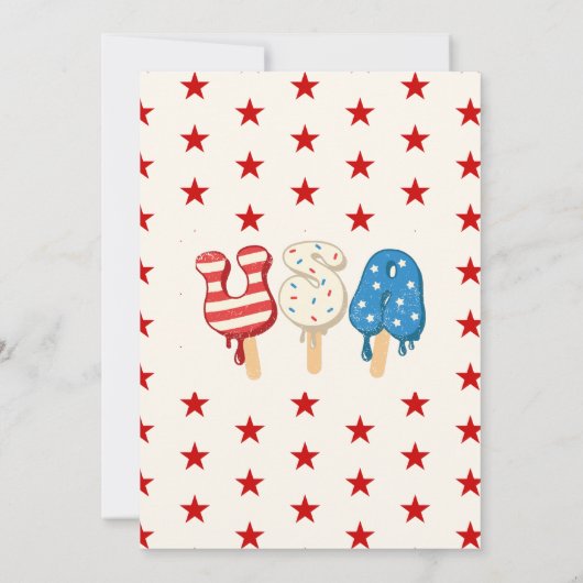 4e juli uitnodiging van de Pool- en Ice Cream-part (Achterkant)