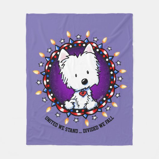 4e juli Westie Fleece Blanket (Voorkant)