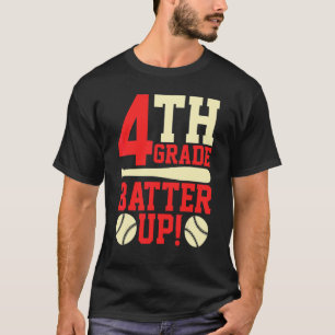 4e klas Batter Up honkbal softbal terug naar schoo T-shirt