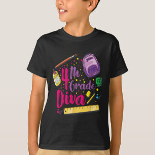 4e klas diva eerste dag schoolmeisjeskleding gi t-shirt