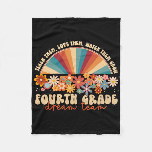 4e klas droomteam groovy regenboog Ck naar school Fleece Deken