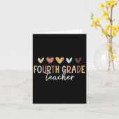 4e klas leraar eerste dag van de school terug naar kaart (Gele Bloem)