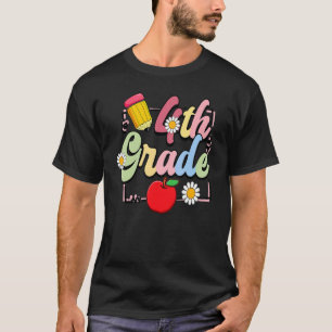 4e klas potlood appel student leraar terug naar sc t-shirt