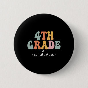 4e klas sfeer retro groovy vrouwen gelukkige eerst ronde button 5,7 cm