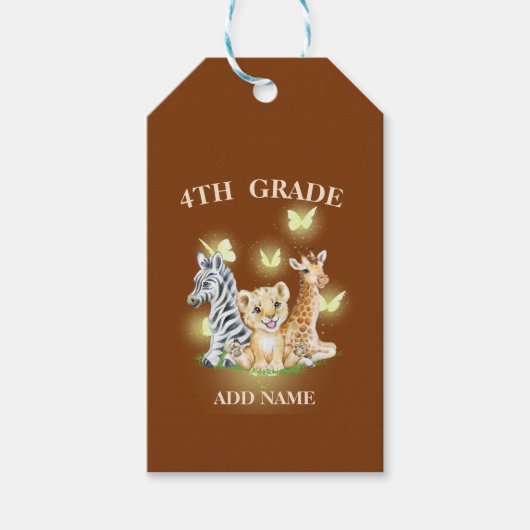 4e klas Squad Wild Zoo Docent Student B2S Cadeaulabel (Voorkant)