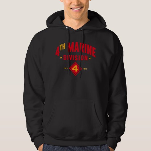 4e Marine Divisie "Vechten Vierde" Hoodie (Voorkant)