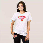 4e Marine Divisie "Vechten Vierde" Vrouwen Tri-Blend Shirt (Voorkant volledig)