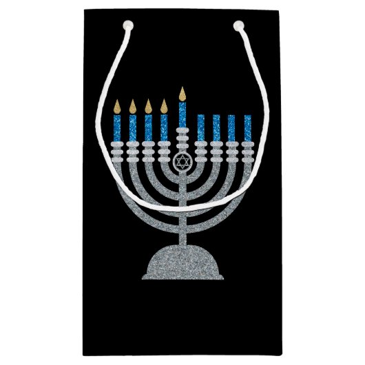 4e nuit de Hanoukka Parties scintillant petit sac (Dos)