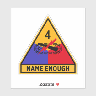 4e pantserdivisie "Name Enough" Sticker