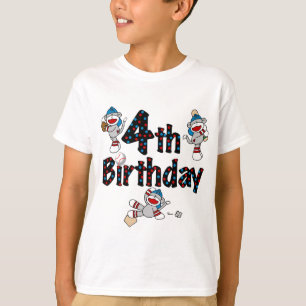 4e sok aap honkbal verjaardag t-shirt