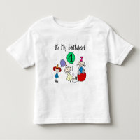 4e Stick Kids Party Anniversaire Tshirts et cadeau