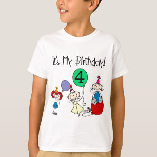 4e Stick Kinder Partij Verjaardag Tshirts en gesch