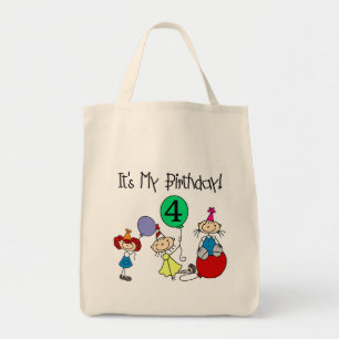 4e Stick Kinder Partij Verjaardag Tshirts en gesch Tote Bag