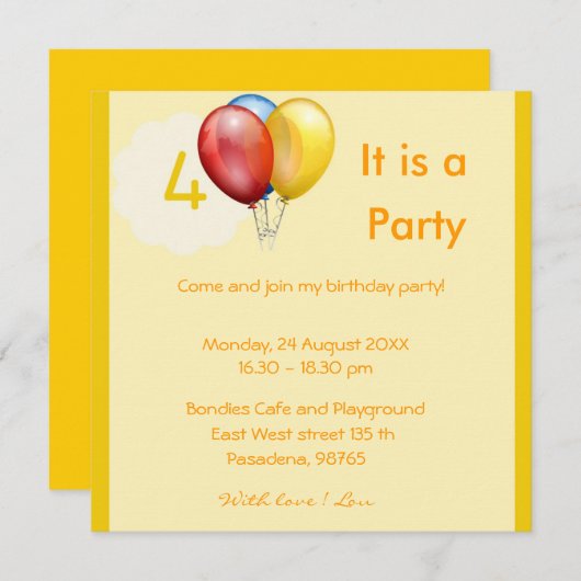 4e uitnodiging (Voorkant / Achterkant)