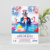 4e uitnodiging van de poolpartij van juli (Staand voorkant)