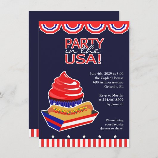 4e uitnodiging van juli (Voorkant / Achterkant)